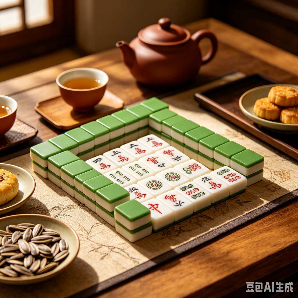 elegant text mahjong tiles